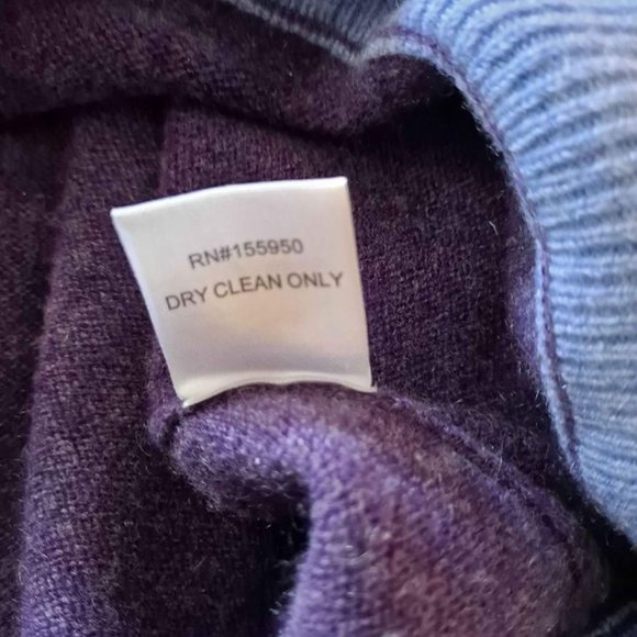 GREYSON SEBONACK 1/4 ZIP CASHMERE/WOOL MEN'S PURPLE ULTRA SOFT PULLOVER SWEATER - Picture 4 of 5